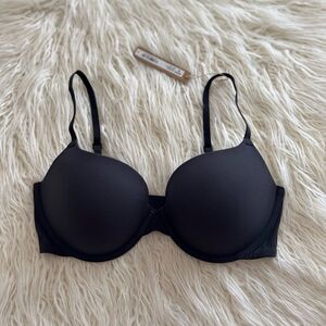 Skims Fits Everybody Push Up Demi Bra Onyx Size 34D